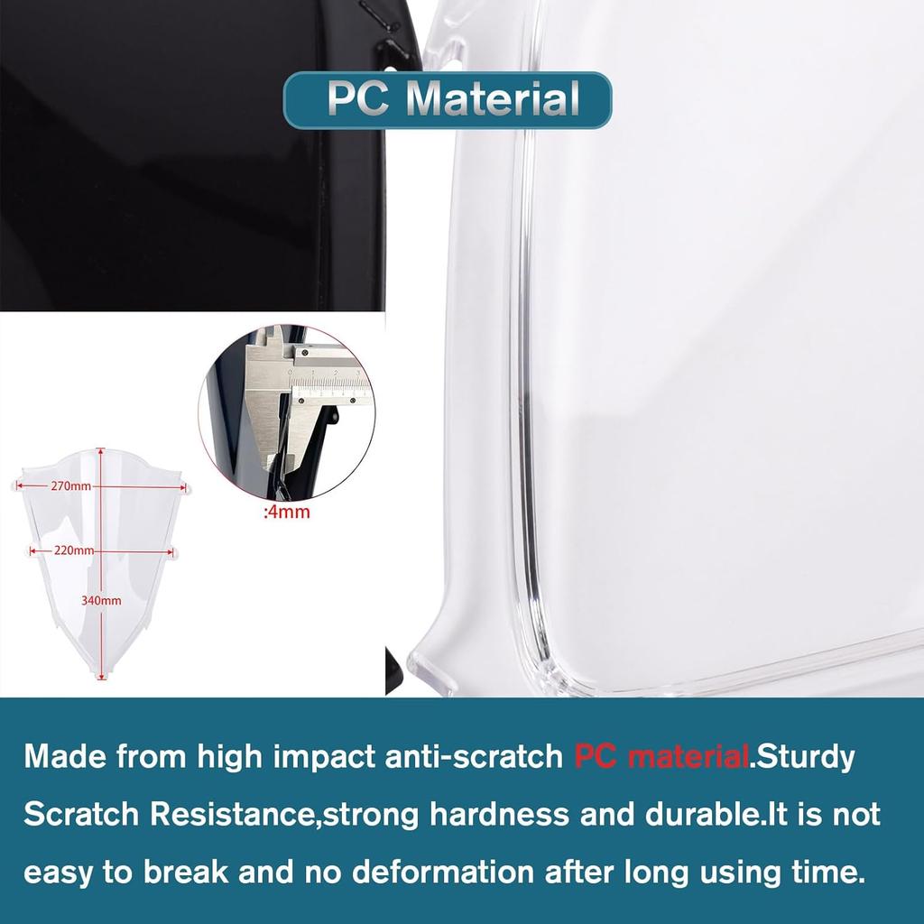 Motorcycle CBR 650 R Windshield Fairing Windscreen Screen Viser Visor Wind Deflector fit for Ho&n&da CBR650R CBR 650R Accessories 2019-2025 (Black