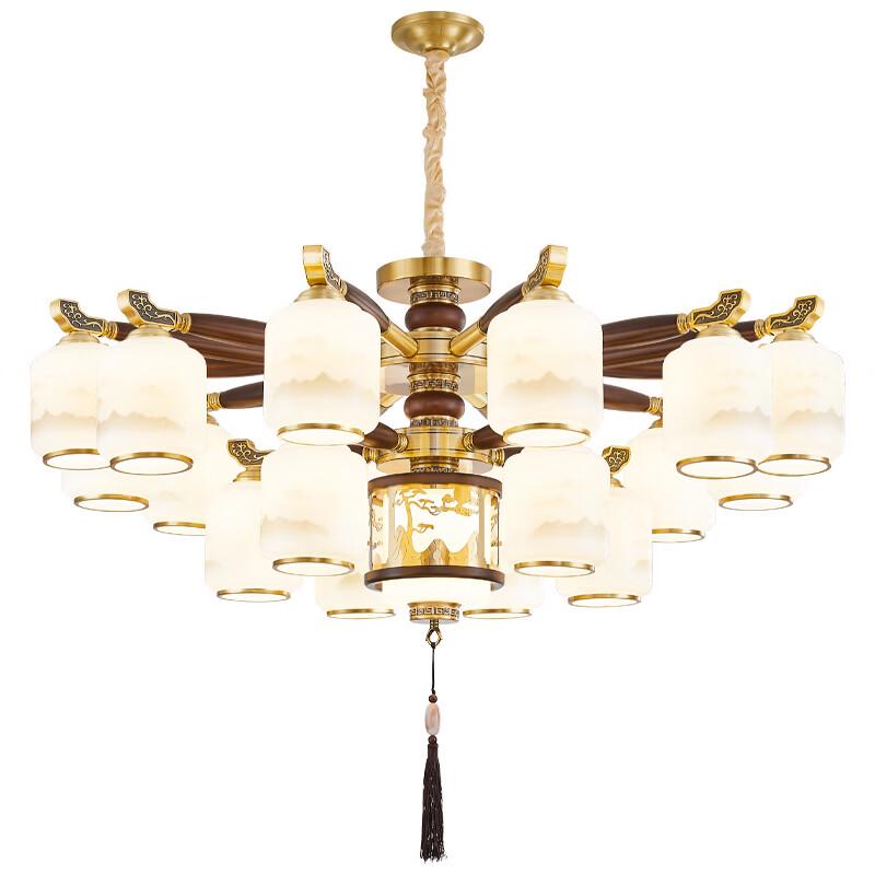 Oeny New Chinese Style Solid Wood Chandelier