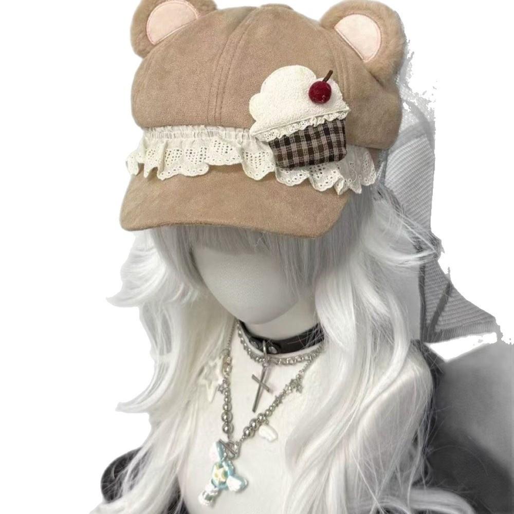 3D Cat Ears Cake Cat Ears Cap Lightweight Cat Ear Cap New Newsboy Cap Party Wear