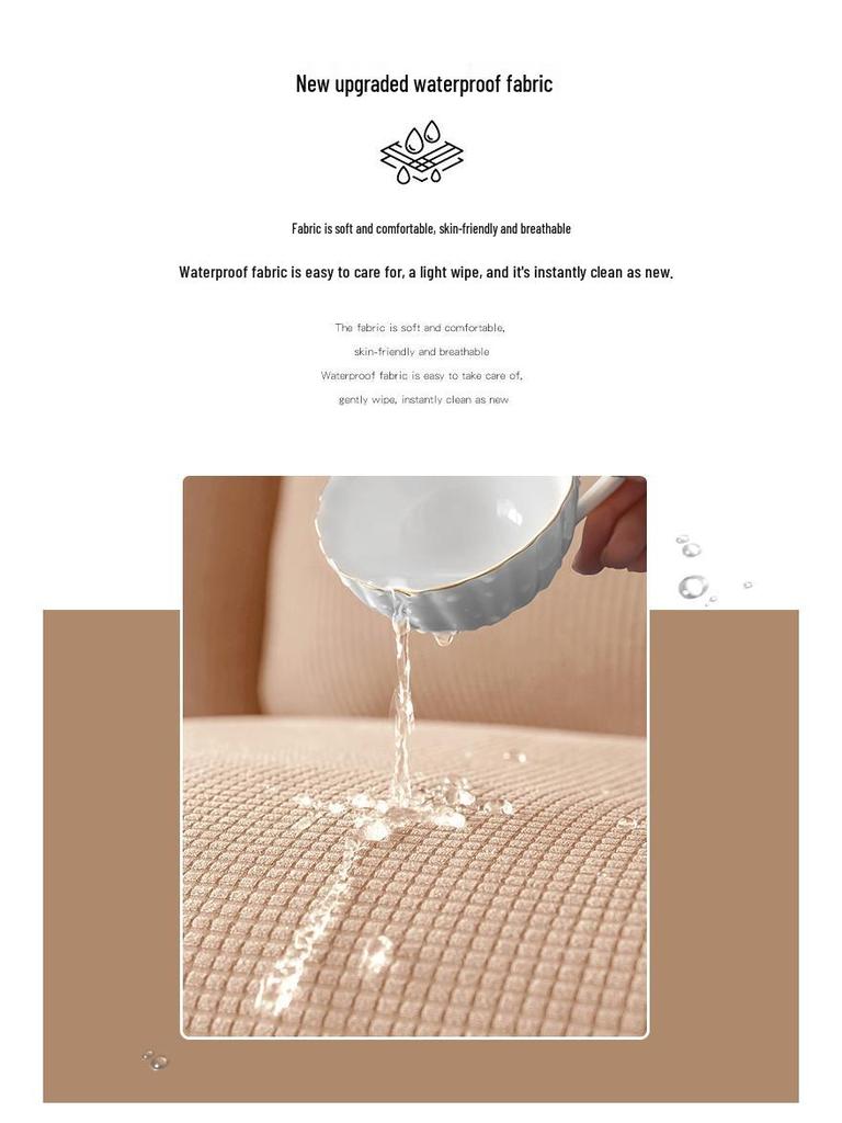 Water-Repellent Flared High-Back Chair Cover - Corn Kernel Design, Dustproof for Home & Hotel Dining.