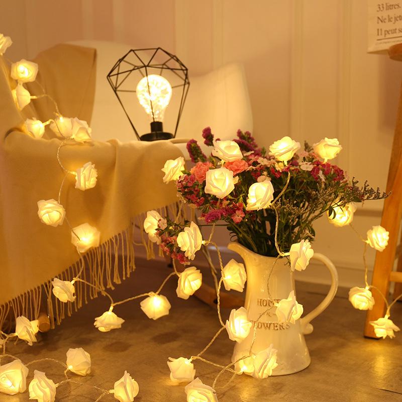 LED Rose Flower String Lights for Valentine's, Weddings, Proposals & Romantic Decor
