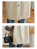 Elegant Minimalist Women's Trench Coat - Korean Style, Loose Fit, Mid-Length, Slimming Silhouette