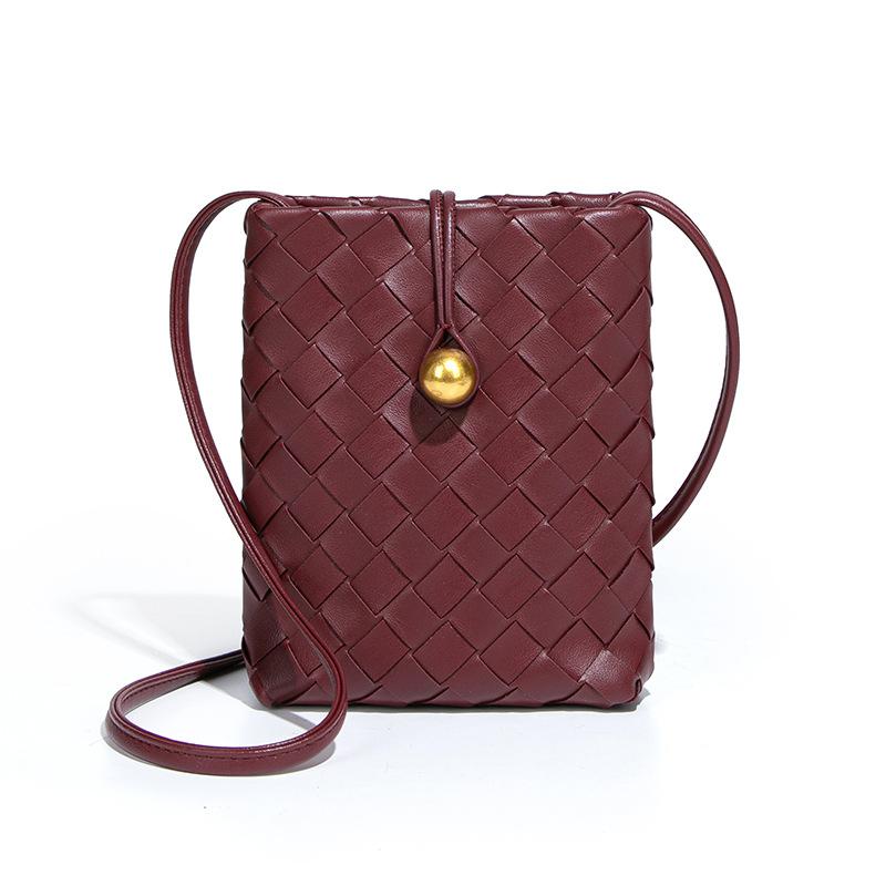 JMG Bags Modieus Mini Verticaal Geweven Telefoontasje, Retro en Veelzijdig Crossbody Muntzakje, Niche Kwaliteit en Trendy Dames Schoudertas
