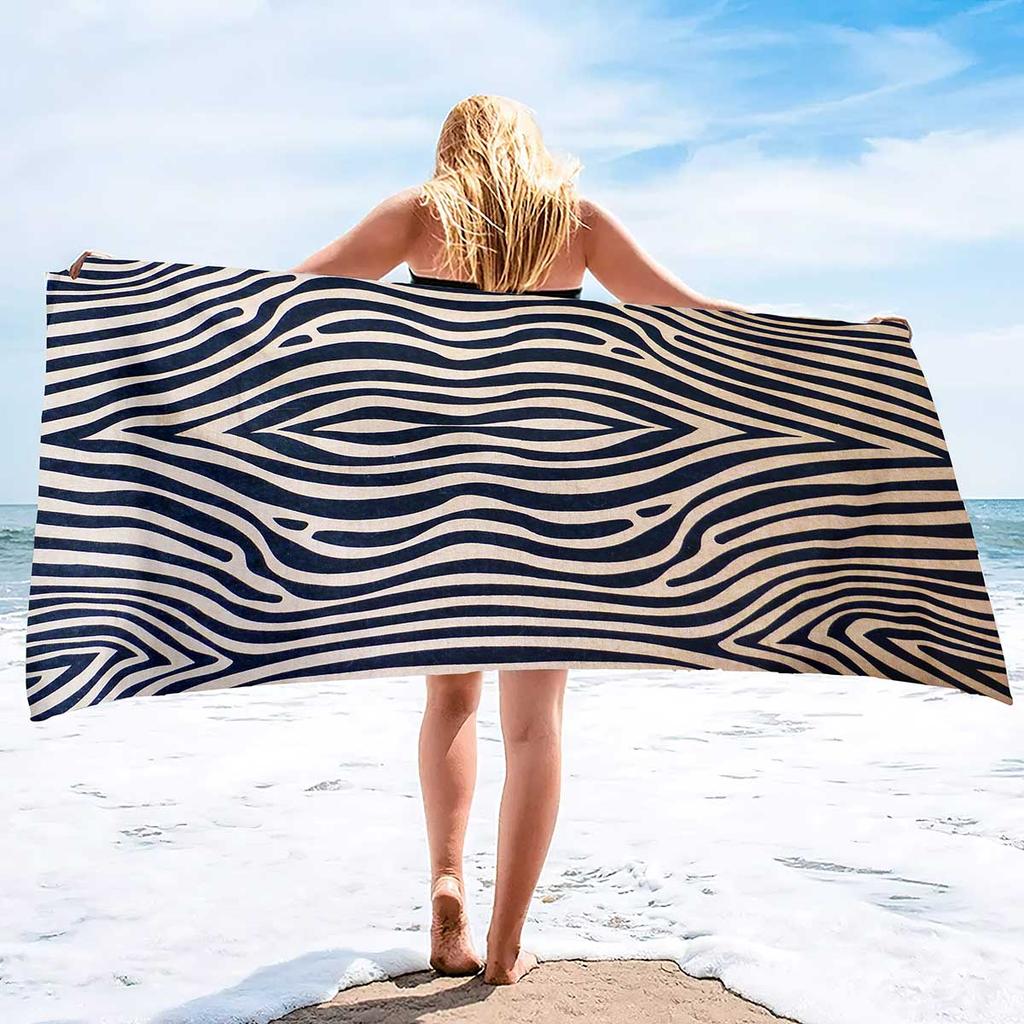 1pc Bow shaped beach towel, ultra-fine fiber quick drying absorbent large beach towel, beach vacation swimming