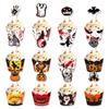 Halloween Cupcake Wraps Cheese Marker for Cheeseplate Appetizers Sandwiches Cupcake Muffin Wraps Party Supplies