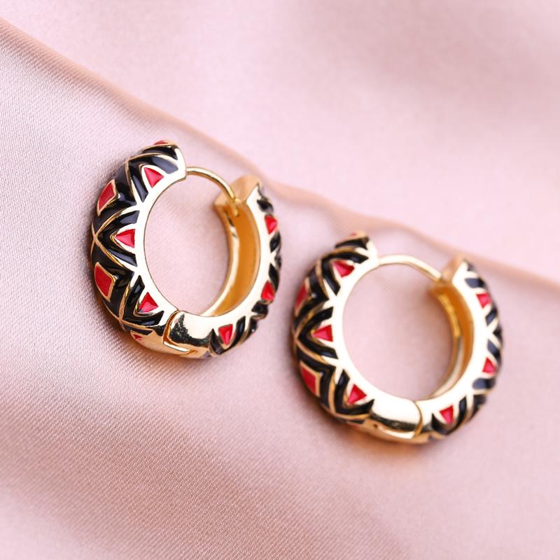 KNIKOO Runde Clip-Ohrringe für Damen, modische Blumen-Ohrringe, Schmuck für Hochzeit, Party, Geschenke