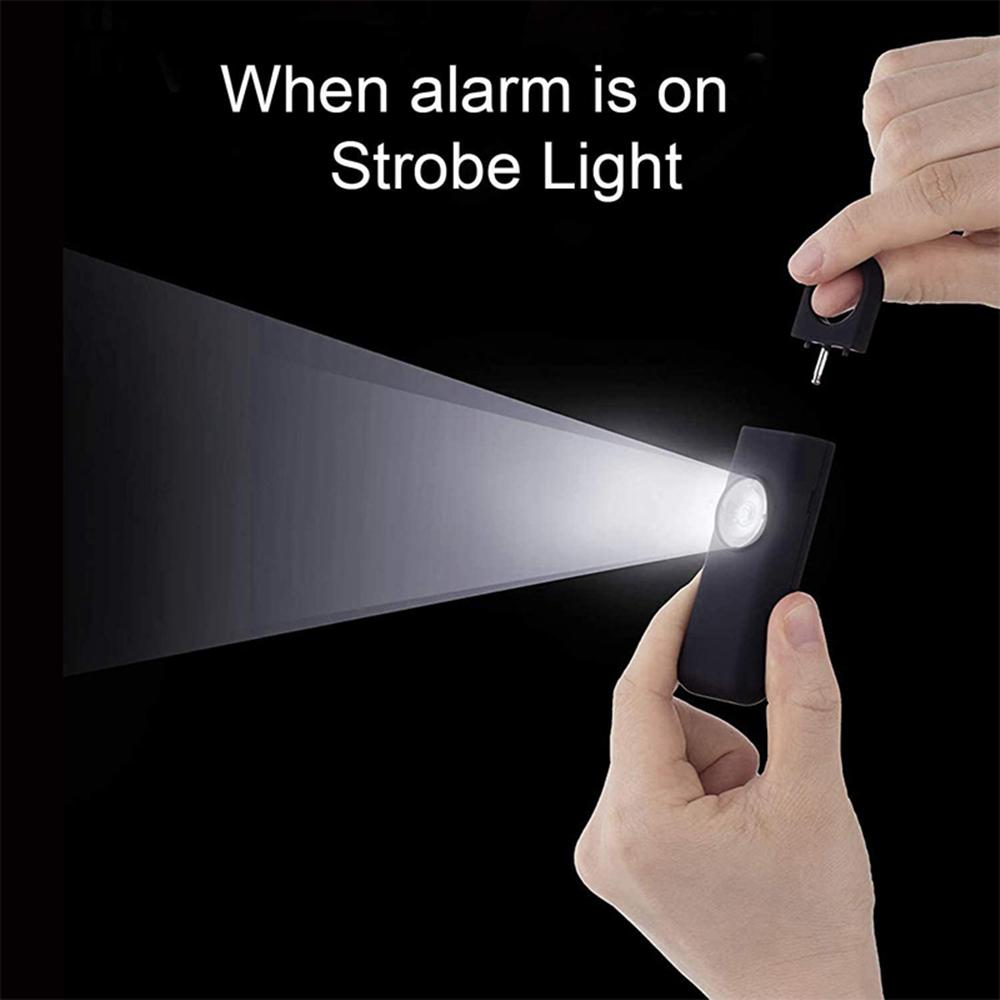 Self Defence Personal Safety Alarm Torch Flash Light Alert Key Chain Security