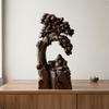 Ebony Wood Buddha Sculpture Hand Carved Maitreya Figurine Meditative Style House Decoration