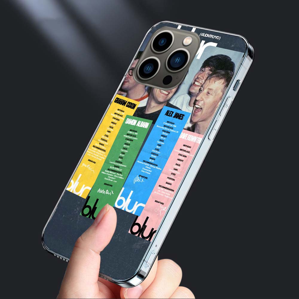 

Blur Band Phone Case For Iphone 16E 15 Pro 14 Plus 17E 16 17 Pro Max Air 11 12 13 Mini Shockproof Capa Cute Cover TPU Clear iPhone 15 Plus
