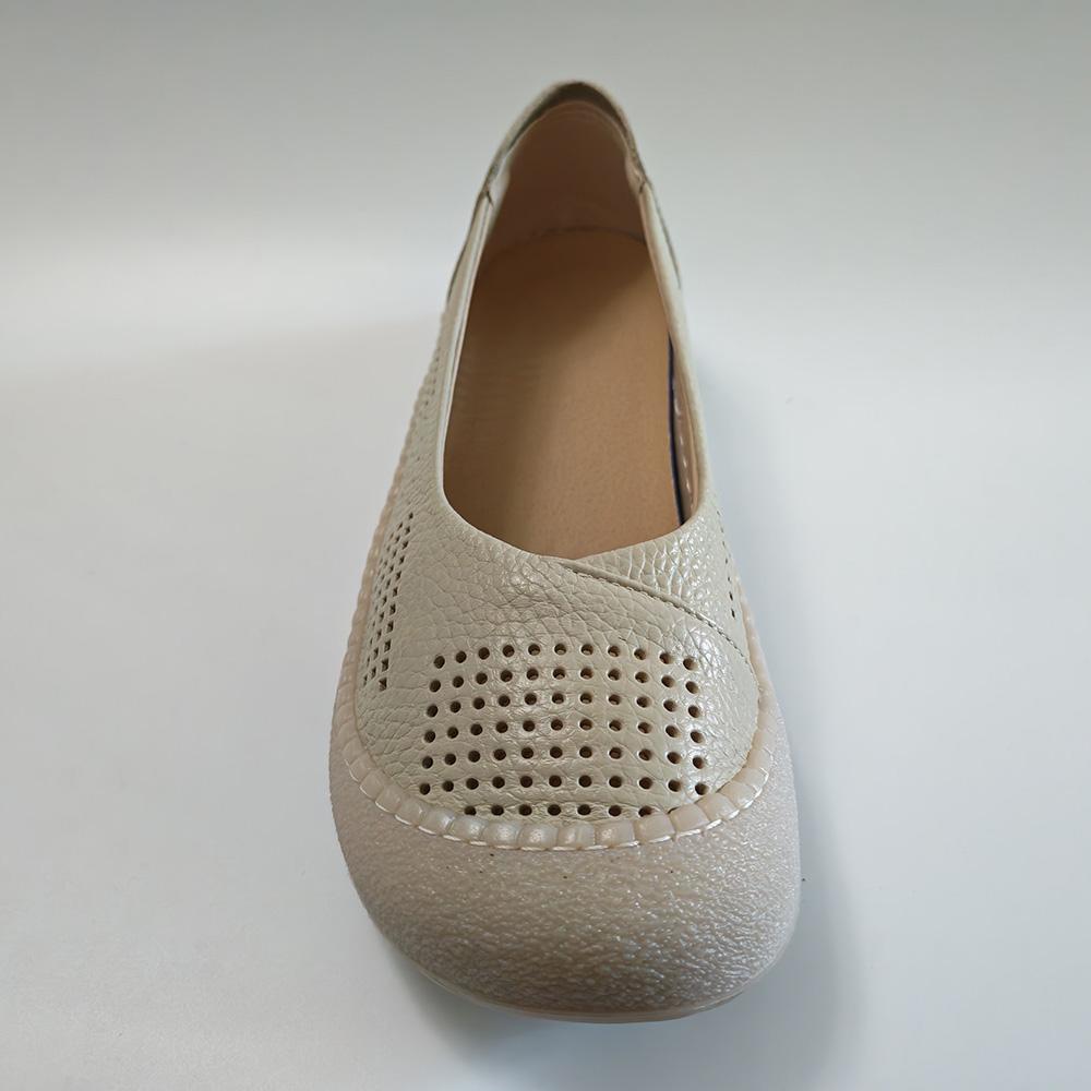 Genuine Leather Women Loafers Slip On Flats Cowhide Comfortable Soft Casual Shoes Daily Wear Black Beige Yellow Plus Size 41