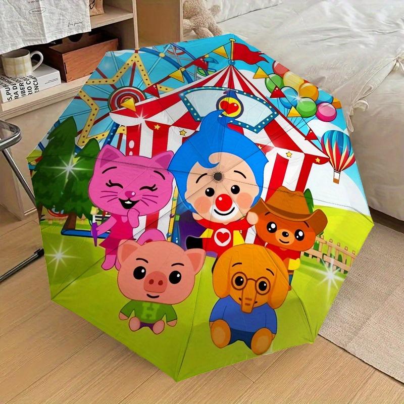 1pc Circus Animals Themed High-quality Umbrella,Automatic Opening and Closing Umbrella,Multi-functional Umbrella G0811360