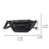 Solid Color PU Chest Bag PU Leather Crossbody Waist Pack Women Chest Crossbody Bag  Student