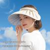 Women's Lightweight Sunshade Cap - Rollable, Breathable, UV Protection, Hair Tie Included
