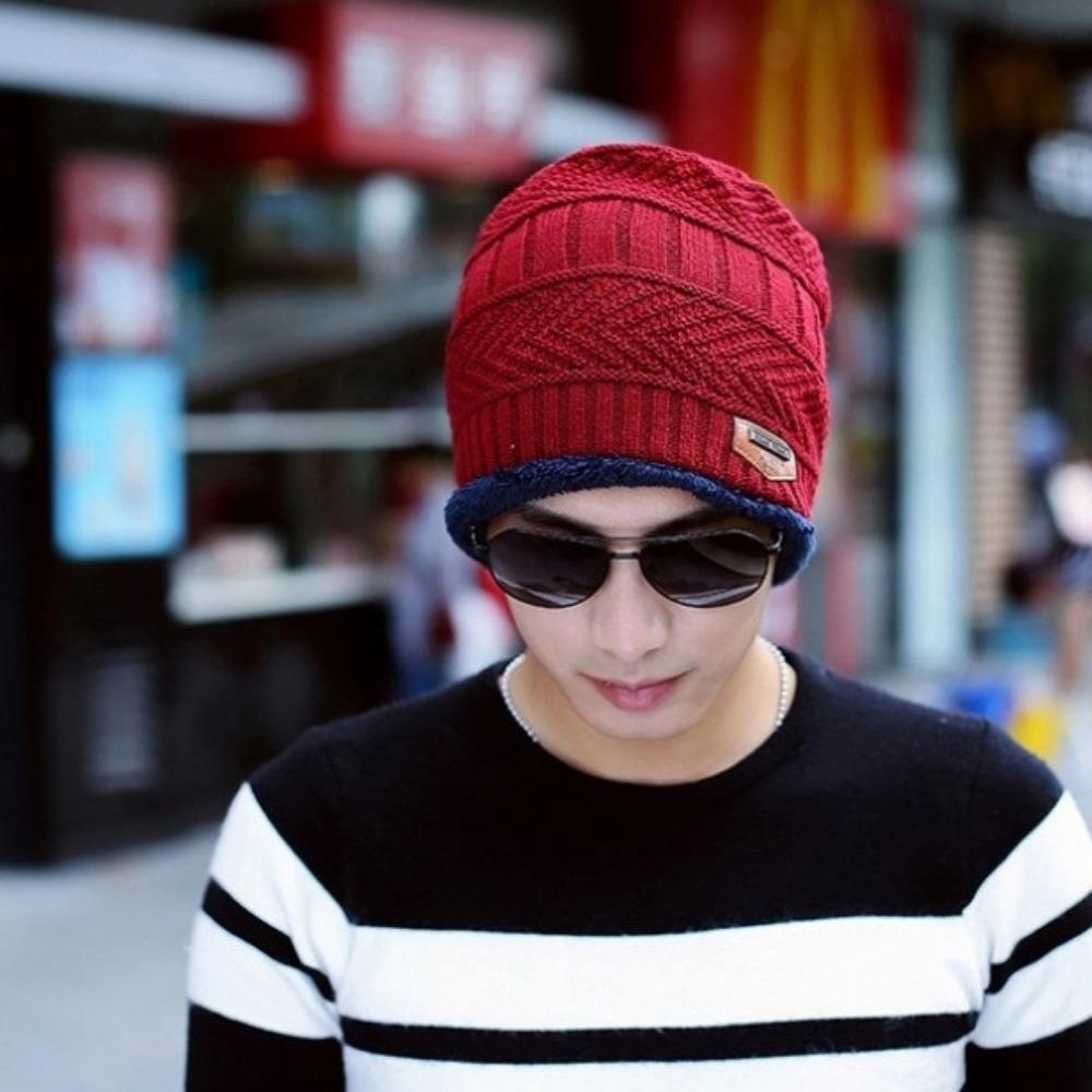 Fashion Warm Hat Scarf Set Knitted Soft Neck Scarf Cap Set Autumn Winter Thicken Fleece Ski Cap Bonnet Hat