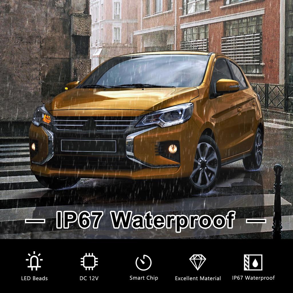 For Mitsubishi Attrage Mirage 2020 2021 Fog Lamp DRL Daytime Running Light Halogen Daylight Cover Grill Bezel Wire Harness