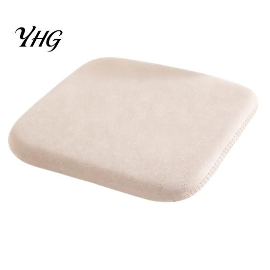 Cozy Fleece Seat Cushion for Winter Memory Foam Chair Cushion, Thickened Dining Pad with Straps, Replacement Wooden Chairs Non-Slip Backing, Washable