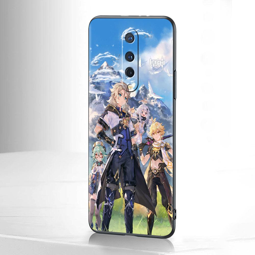 

Мягкий чехол для OnePlus 8T 7 9 8 Pro Nord 2 Z N10 5G 9R N100 7T 6T N200 CE черный силиконовый чехол для телефона аниме Genshin Impact OnePlus Nord Z