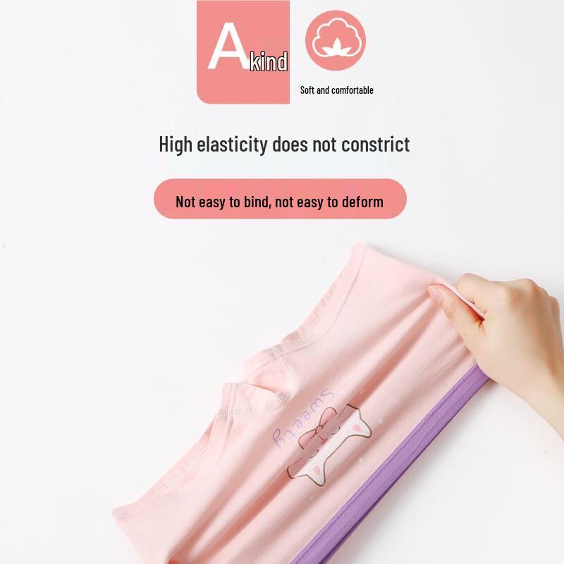 LANGSHA Girls' Antibacterial Cotton Boxer Briefs 4-Pack