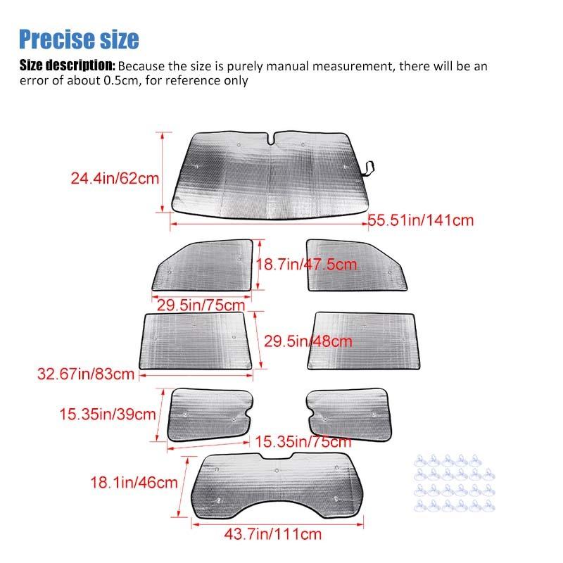 Car Windshield Sunshade Window Shade Foldable Sun Visor Cover Fit For Mitsubishi PAJERO 2007-2021 Car Accessories