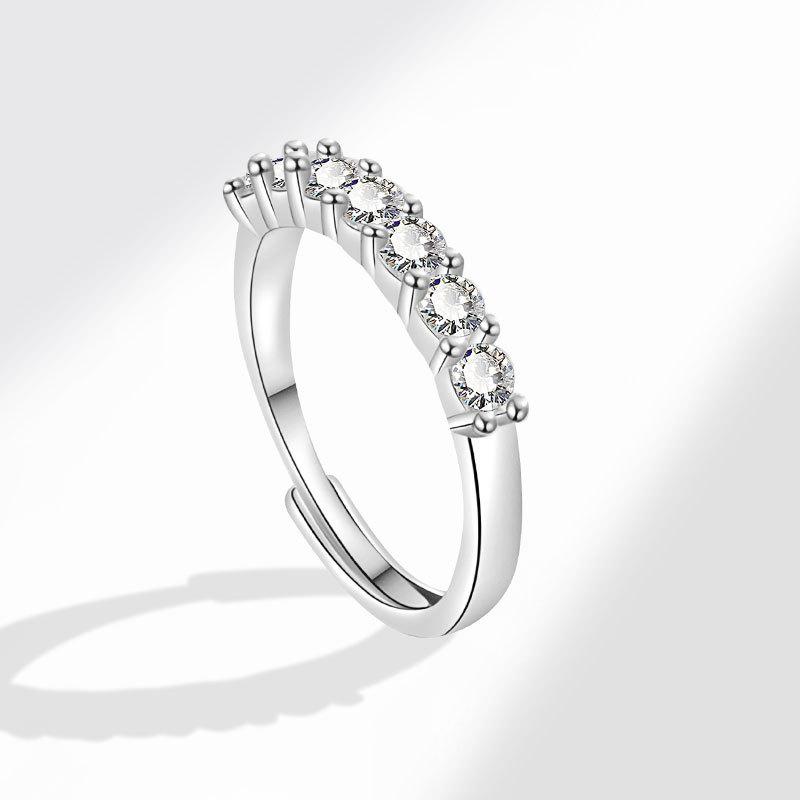 

Sweet Zircon Couple Rings For Men And Women Fresh Matching Band Set Elegant Daily Wear Jewelry Gift For Him And Her opening adjustable