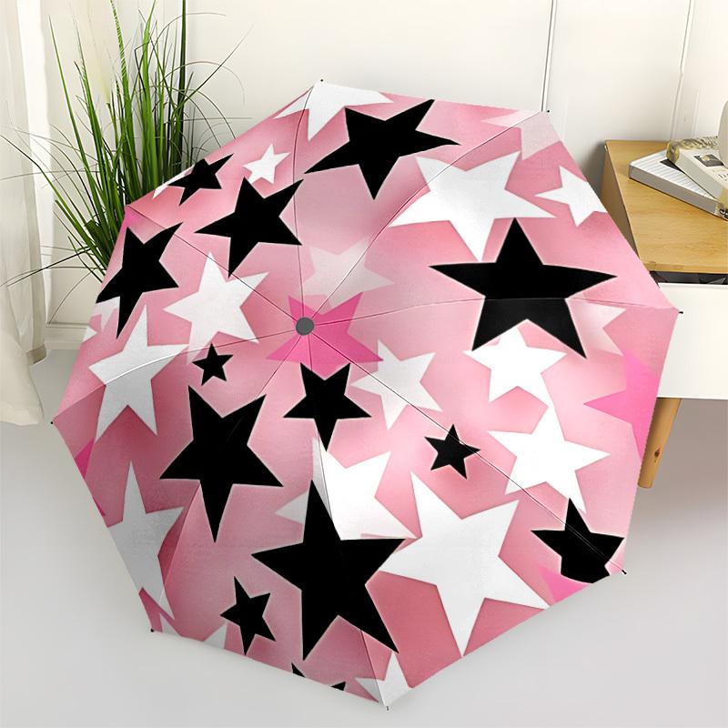 

1pc Star Circle Automatic Opening/Closing Umbrella with Operation & Windproof Canopy yy260311046