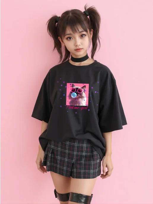 Oversized T-shirt with a “Pick Me” print 3XL