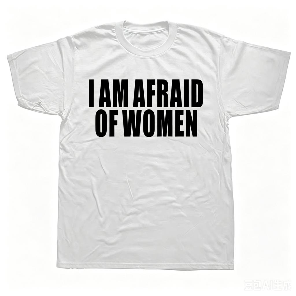 2026 Summer I Am Afraid Of Women T Shirt Men Fashion Tshirt Funny Letter Tops Tee Women Tshirt Boy Tees Gifts Camiseta Y2k