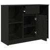 Sideboard with Drawer Black Oak Effect 101 x 35 x 76 cm