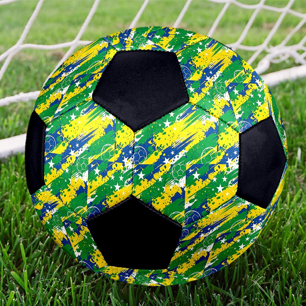 1 Stück Brasilianische Fußballstars Leichter PVC Trainingsfußball, Größe 5, Geeignet für Indoor- und Outdoor-TrainingGeschenk y60325