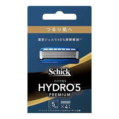 Hydro Schick Hydro 5 Premium Smooth Skin Ersatzklingen mit Skin Guard, 5 Klingen, Grün (4 Stück)