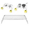 Folding Campfire Grill Portable Stainless Steel Barbeque Cooking Rack Grate Grid