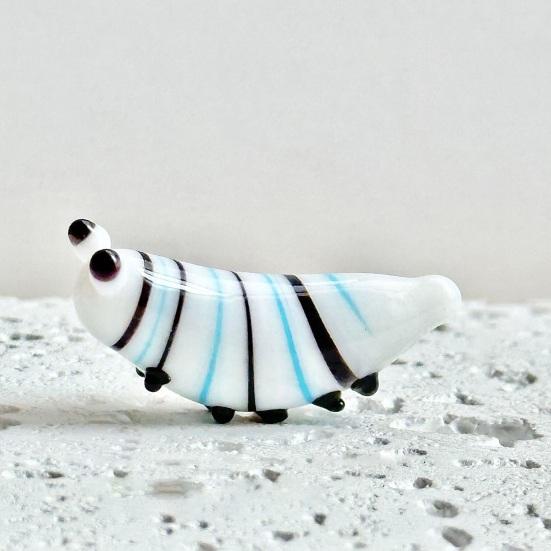 Mini Glass Caterpilla Figurines Tiny Hand Blown Animal Art Decoration Collectible Office Desk Tabletop Ornament