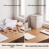Plastic Desktop Trash Can Sealed Waste Paper Basket Durable Mini Waste  Bin  Bedroom