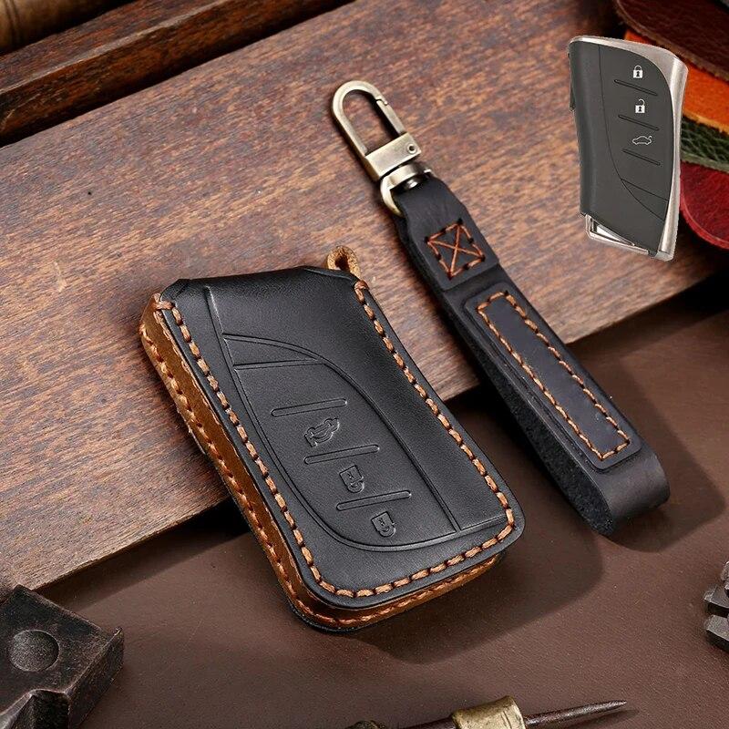 

Натуральний шкіряний чохол для пульта дистанційного керування Fob Cover 3 4 кнопки для Lexus ES UX NX LC500 UX200 ES350 UX200 LS500 LS500H LC500h ES300h