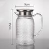 Beverage Pitcher Cold Carafe with Handle Afternoon Tea Transparent Cafe