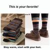 10 STÜCKE=5 Paare Herbst Winter Neu Herren Verdicken Warm Harajuku Retro Mode Lässig Wolle Hohe Qualität Baumwolle Socken Schneesocke