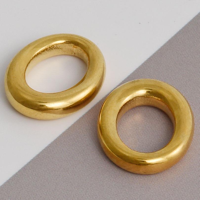 6pcs Simple Geometric Oval Water Droplets Real Gold Plated Stainless Steel Charms For Jewelry Making Supplies DIY Heart Pendant
