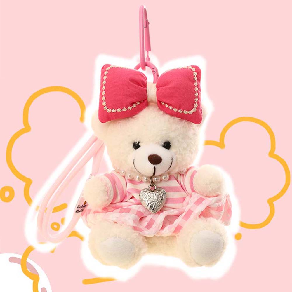 Rochie de Prințesă Urs de Pluș Breloc Urs Pandantiv pentru Geantă Jucării Animale Umplute Cadou Bijuterii