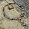 Purpurite Necklace Electroformed Copper Adjustable Chain Necklace Handmade Jewelry Gemstone Necklace Electroformed Jewelry Engagement Gifts