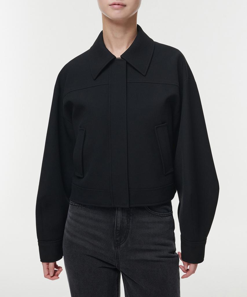 Musinsa Standard Woman Women'S Twill Crop Jacket [Black]