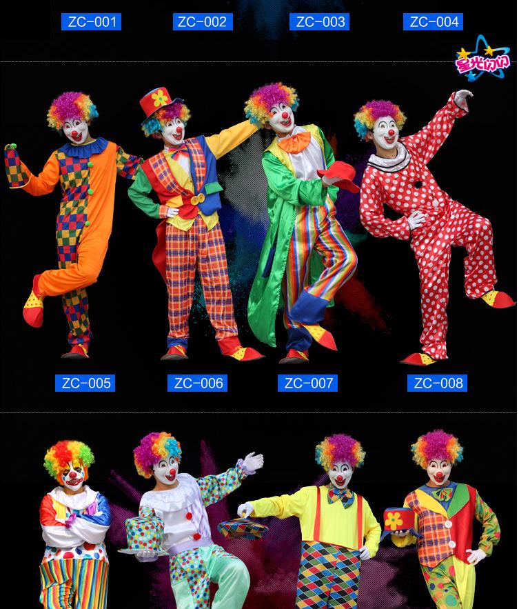 Adult Clown Cosplay Costume for Parties and Masquerades – Includes Clothes and Accessories