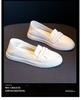 2024 Women's All-Leather White Slip-On Flats - Spring & Autumn Casual Maternity Shoes