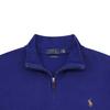 Polo Ralph Lauren Solid Color Pony Logo Embroidered Half-Zip Knit Long Sleeve Sweatshirt Men sweatshirt Blue MNPOKNI16820199-400