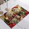 Christmas Snowman Placemat Party Decoration Placemat Restaurant Tableware Insulation Mat Christmas Gift New Year Decoration