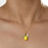 Collana con Ciondolo Fiore di Limone e Frutta Carino alla Moda per Donne Leggera Minimalista Collana Gioielli Regali per Vacanze Estive