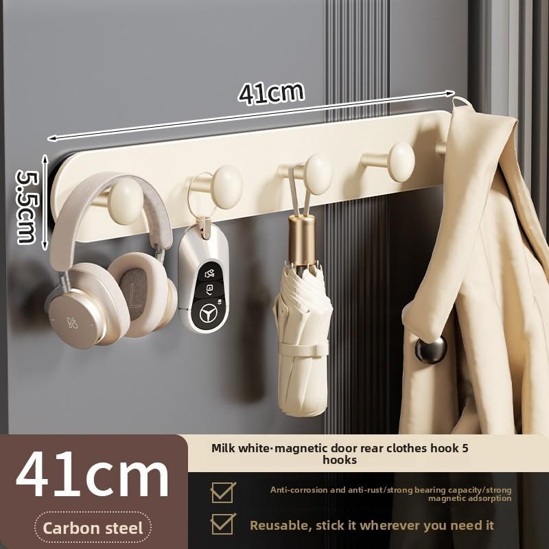 Magnetic Door Hook Rack With Hangers For Entryway And Storage