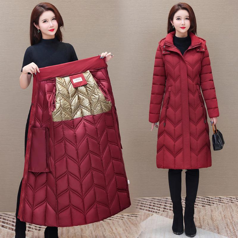 Cotton Jacket Winter Waist To Show M Thin Mid-length Down Cotton Jacket Women's Padded Jacket Women's Cotton Jacket