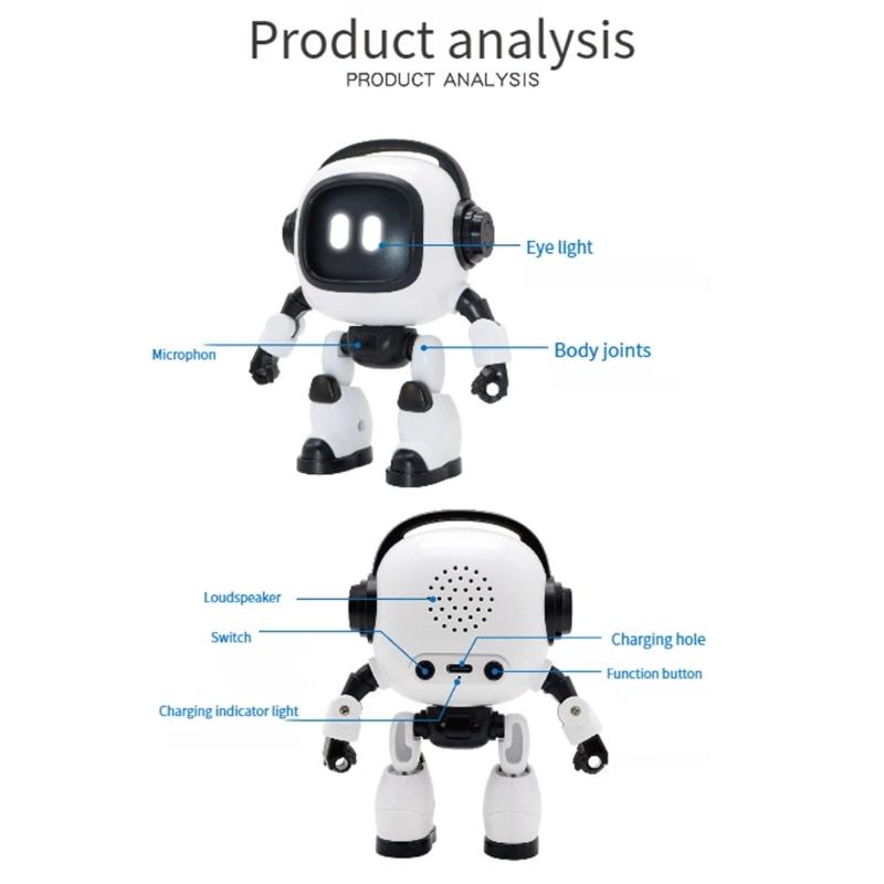 AI Voices Interactive Learning Robot with Customizable Educational Content & Entertainment Functions Suitable for Kids