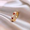 Retro Simple Oil Drop Love Splicing Open Ring Lower Index Finger Ring Personalized Jewelry Women