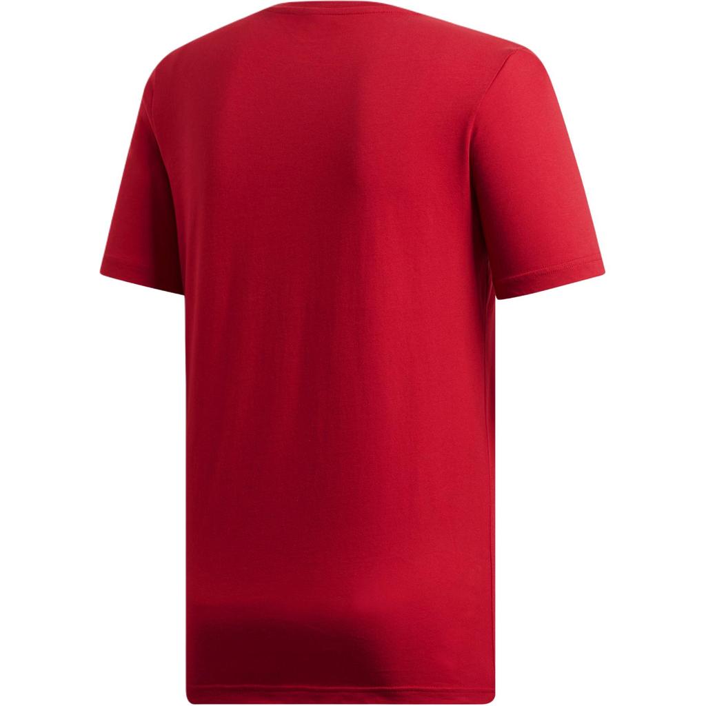 Adidas Letter Comfortable Versatile Sports Crew Neck Short Sleeve T-Shirt Men Tops Deep-Red ED7276